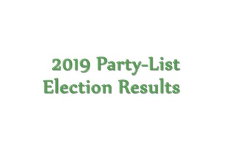 2019 partylist election results|Template : 2019 Philippine House party.